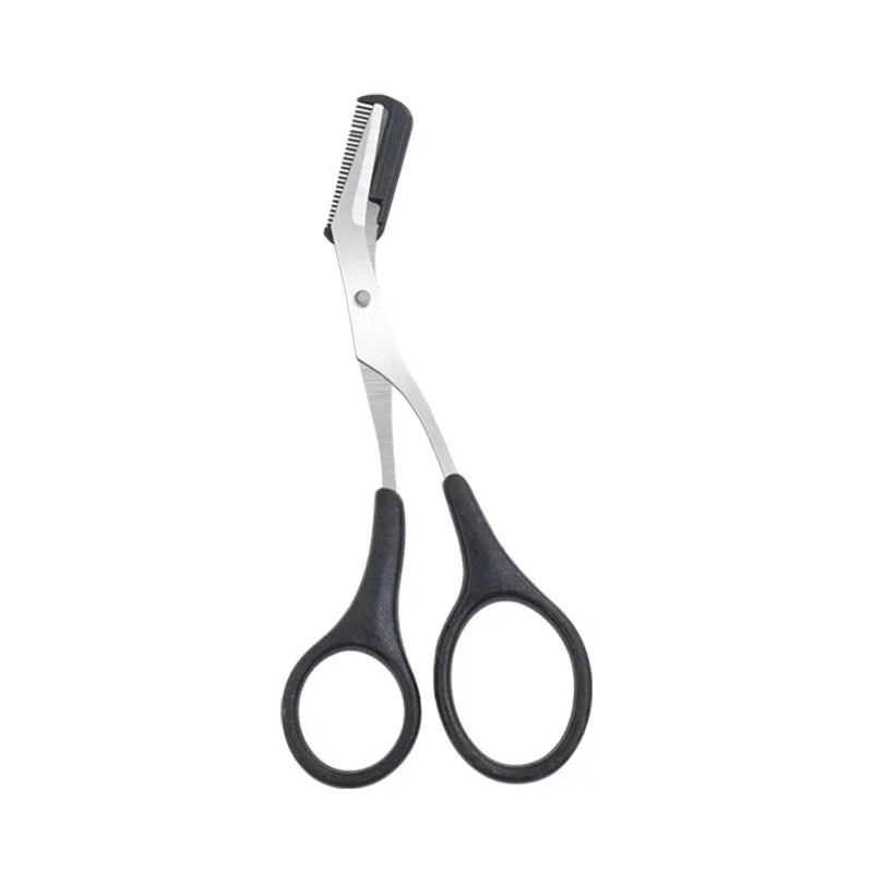 Eyebrow Trimmer Scissors with Built-in Comb