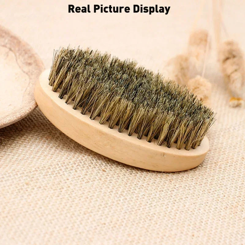Boar Bristle Beard Brush & Comb Set