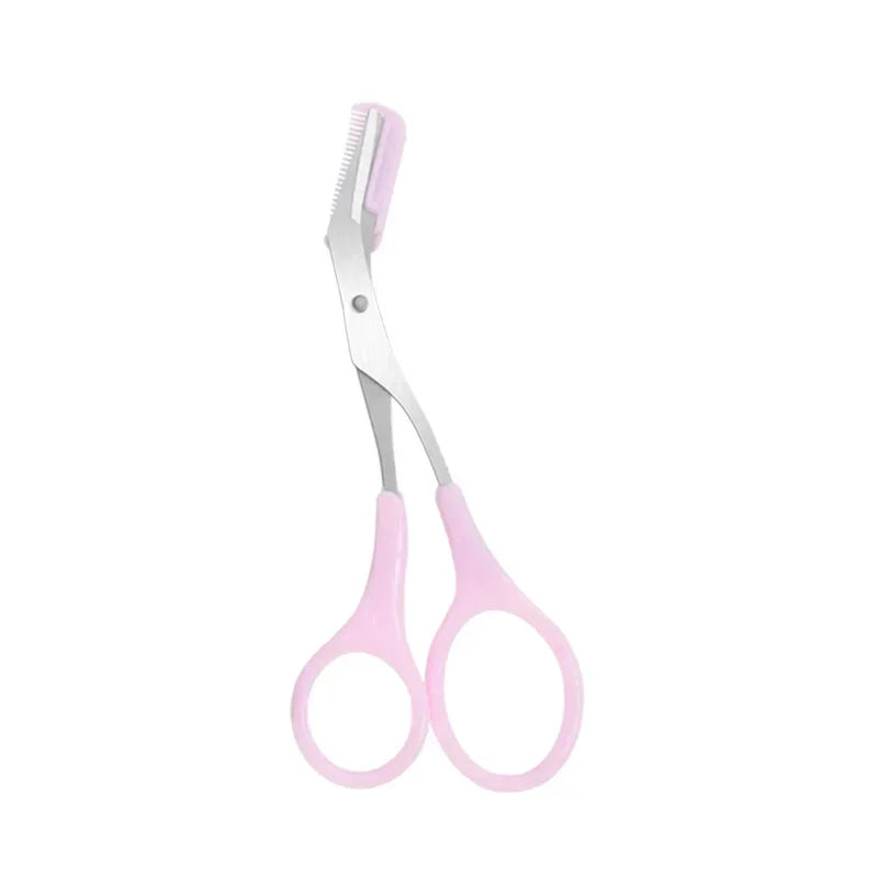 Eyebrow Trimmer Scissors with Built-in Comb